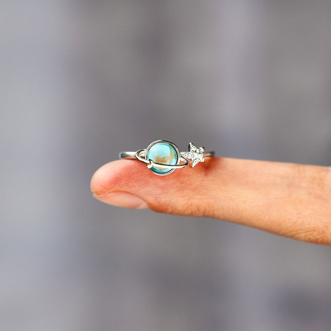 No Darkness Spinning Star Fidget Ring