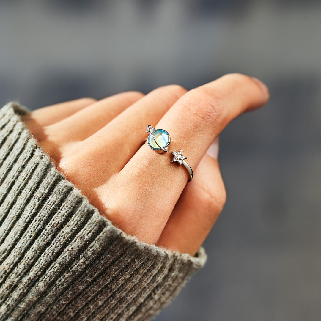 No Darkness Spinning Star Fidget Ring