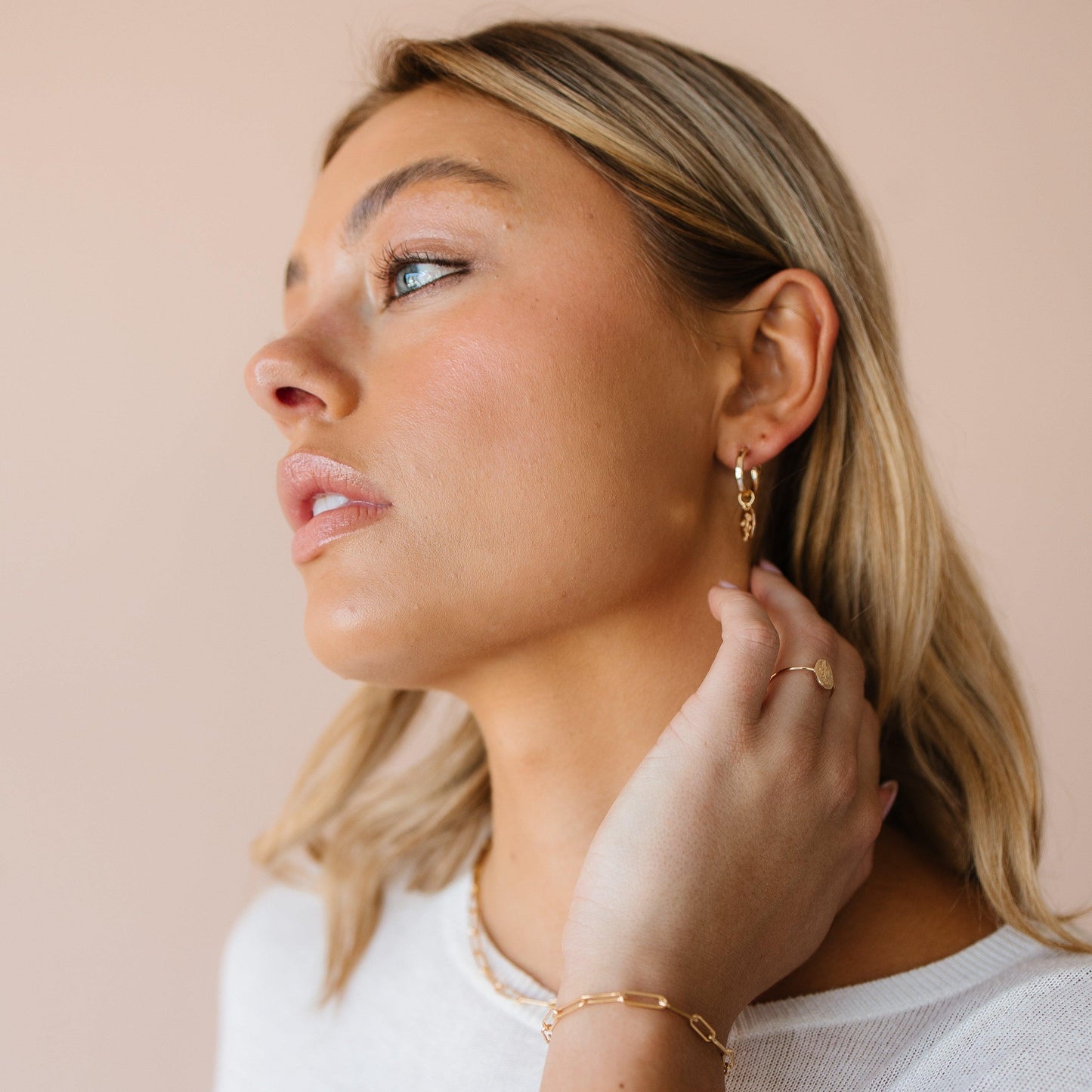 Fleur Birth Flower Hoop Earrings