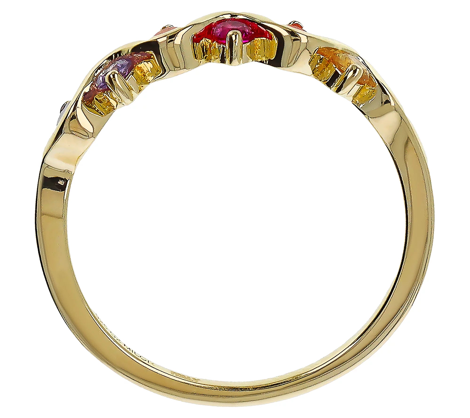 Multicolor Wave Design Ring