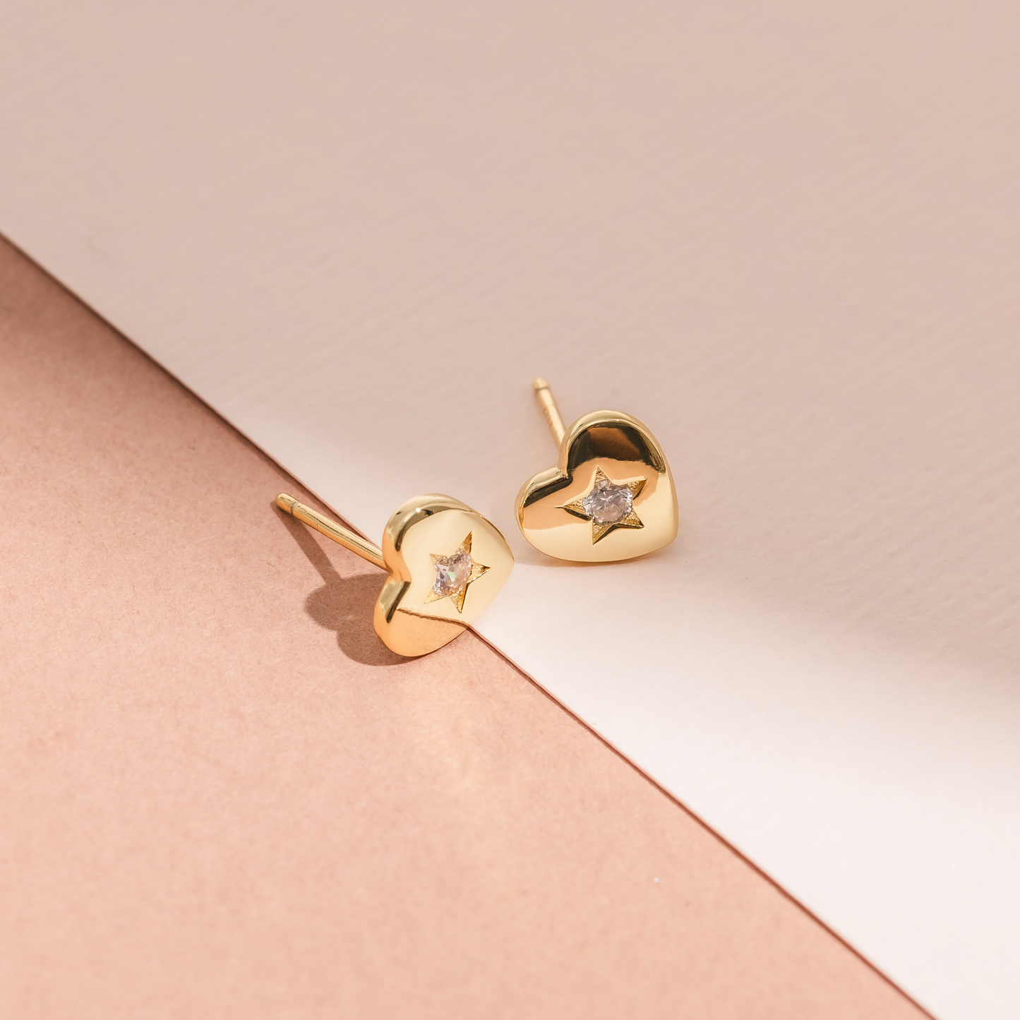 Clementine Heart Stud Earrings