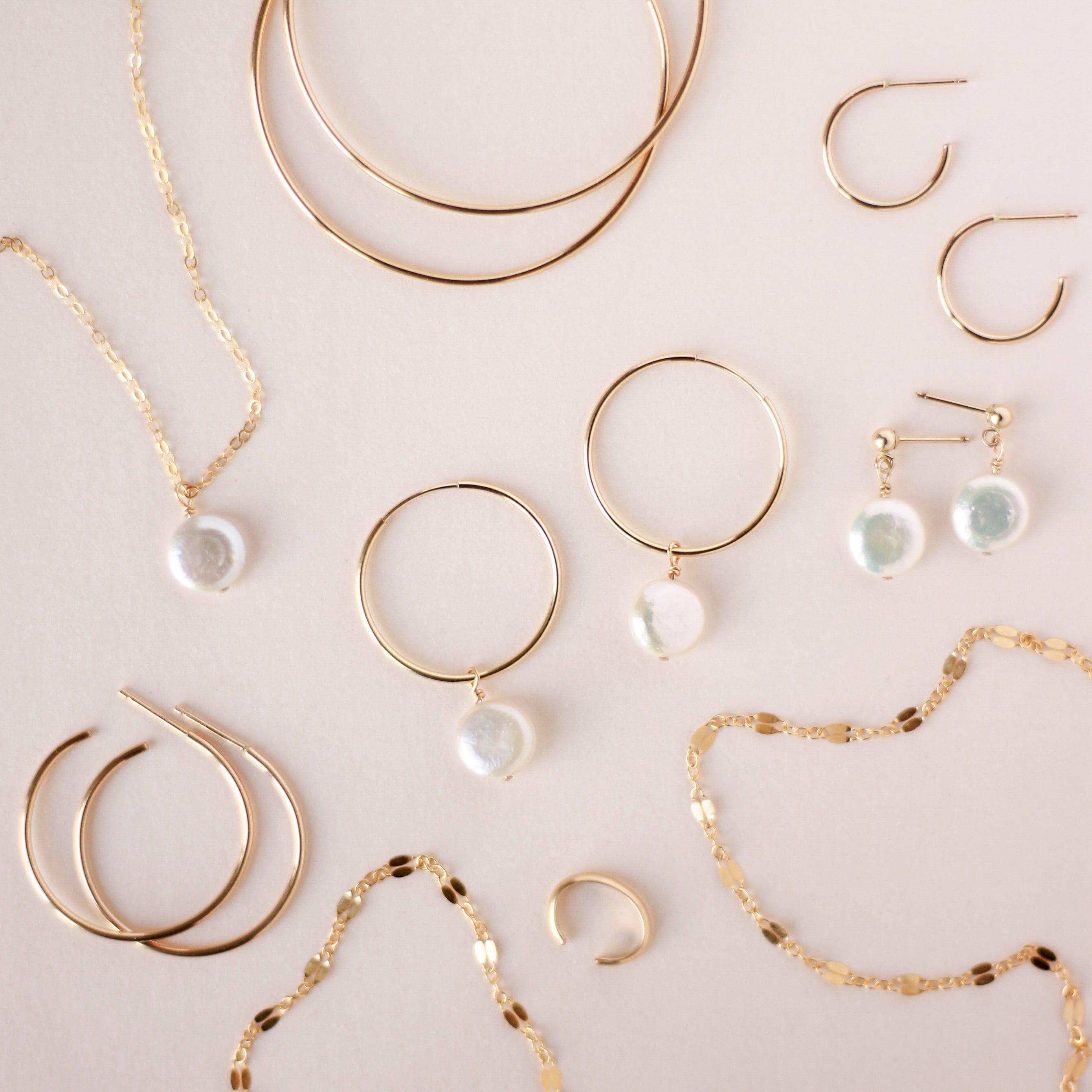 Lana Pearl Hoop Earrings