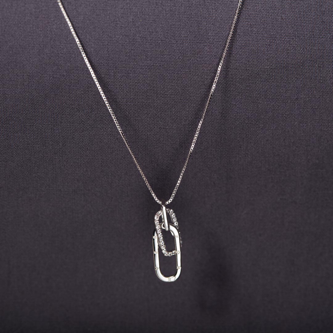 Depression Can't Rectangle Interlocking Necklace
