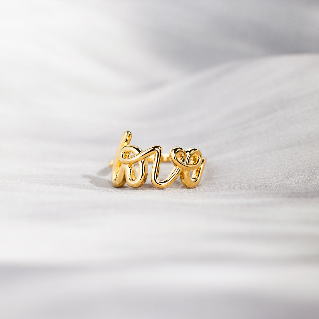 You Are Deserving Of Love Letter Ring