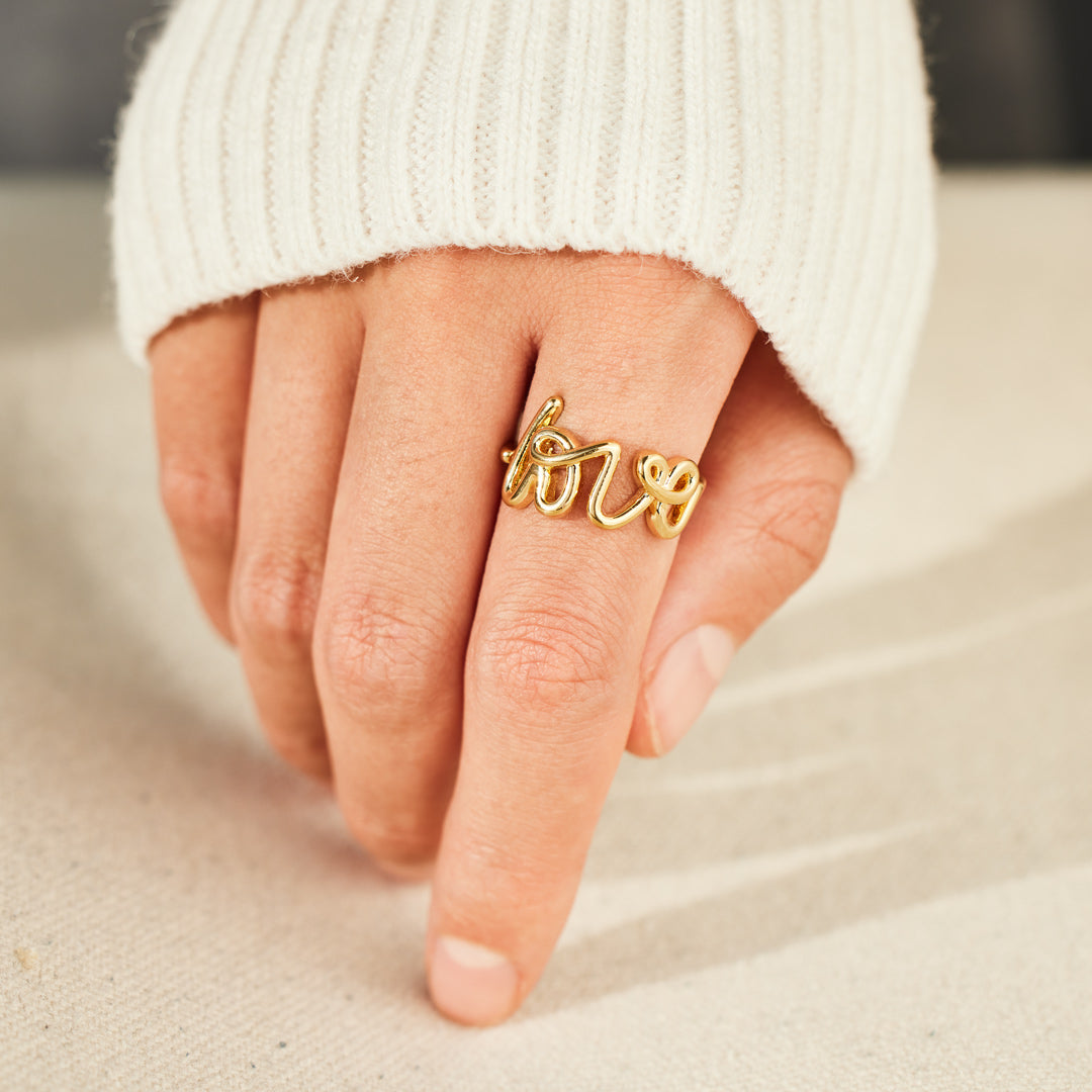 You Are Deserving Of Love Letter Ring