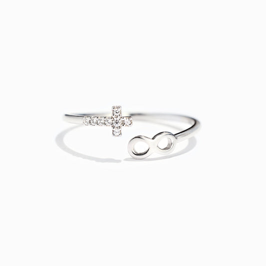 Pray Big Cross & Infinity Ring