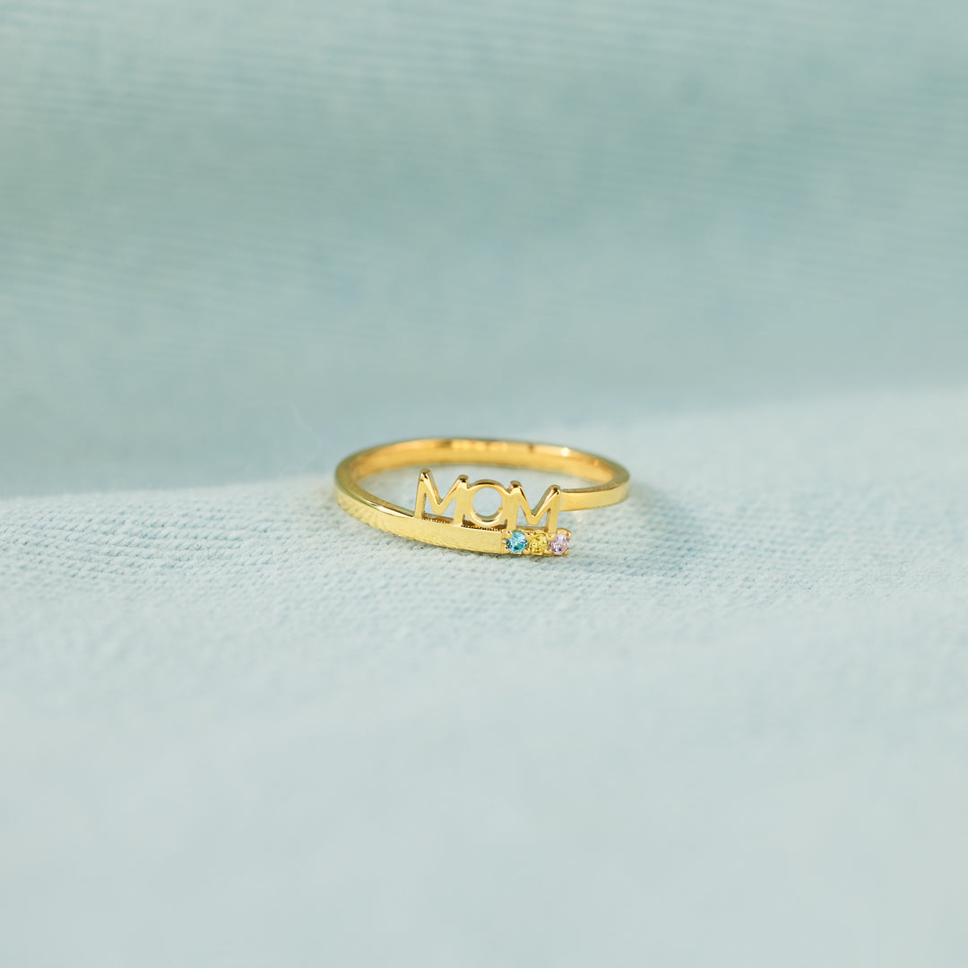 1-12 Birthstones MOM Ring
