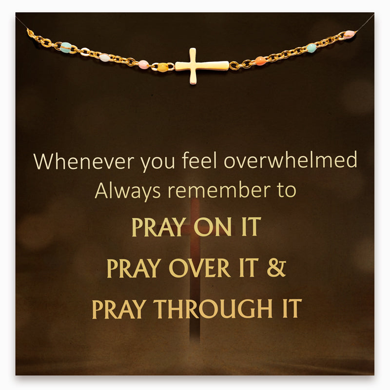 Christian Gifts For Women-Cross Bracelet, Baptism Gifts For Girls