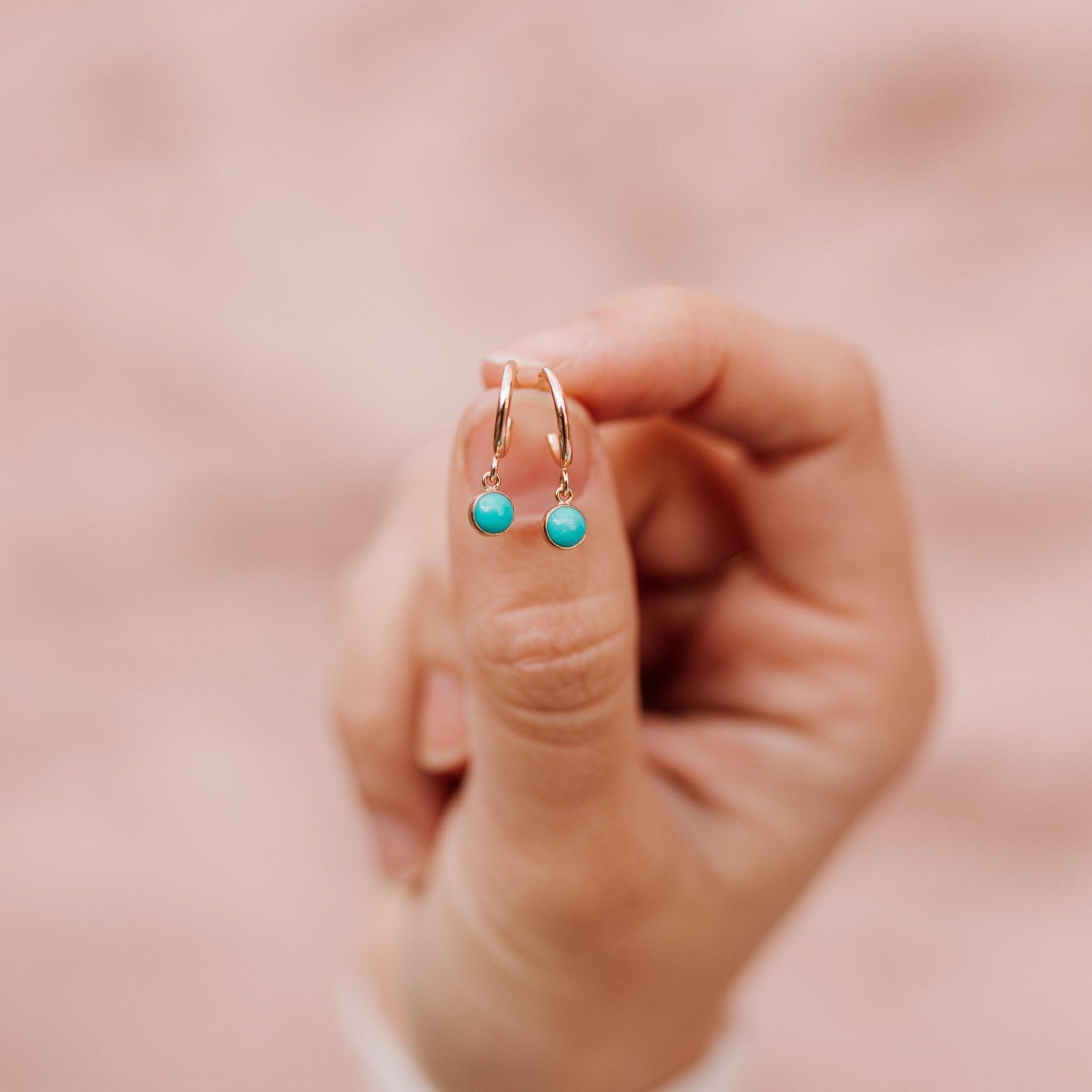 Birthstone Hoop Earrings • Choose Your Gemstones