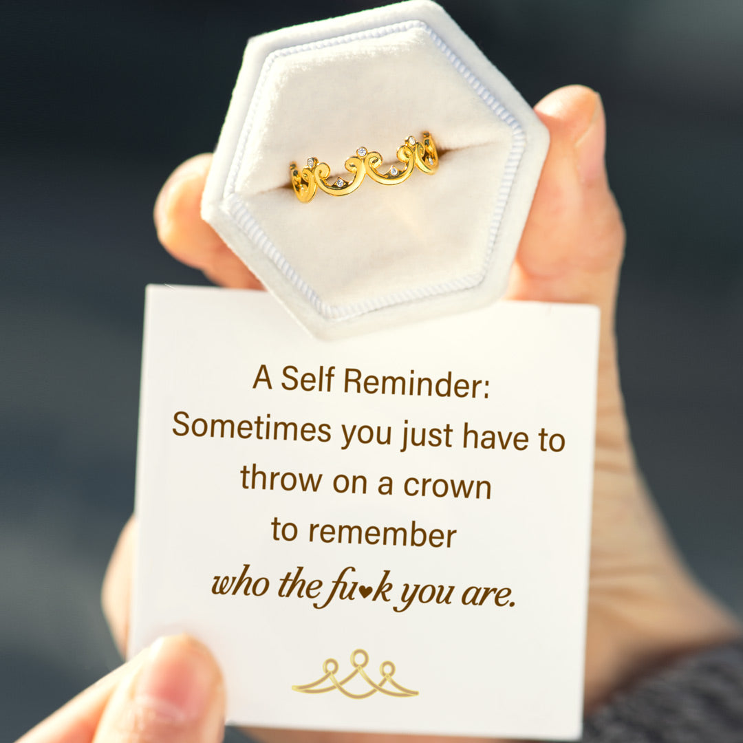 Remember Who You Are Wavy Crown Ring