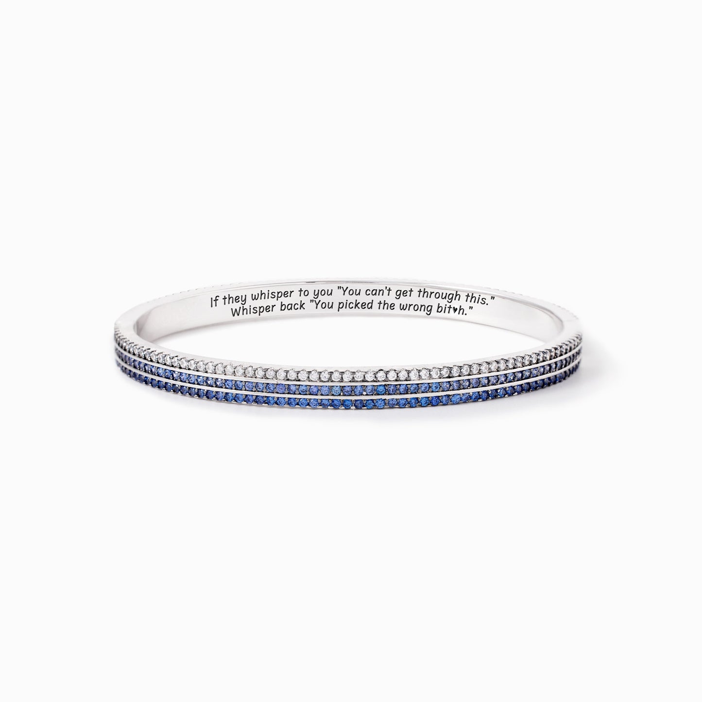 You Picked The Wrong Bich Gradient Blue Mantra Bangle