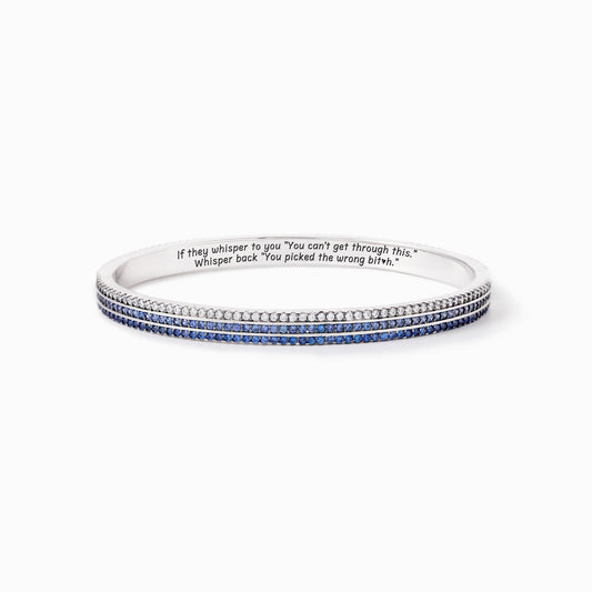 You Picked The Wrong Bich Gradient Blue Mantra Bangle