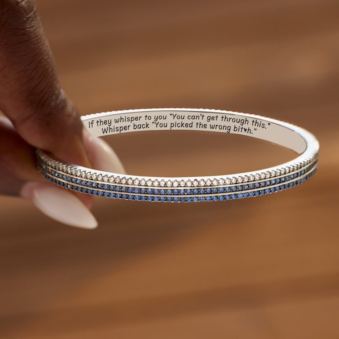 You Picked The Wrong Bich Gradient Blue Mantra Bangle