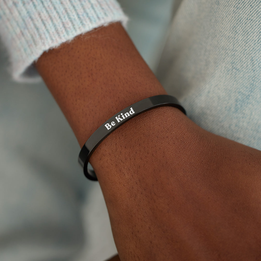 Be Kind Black Bangle