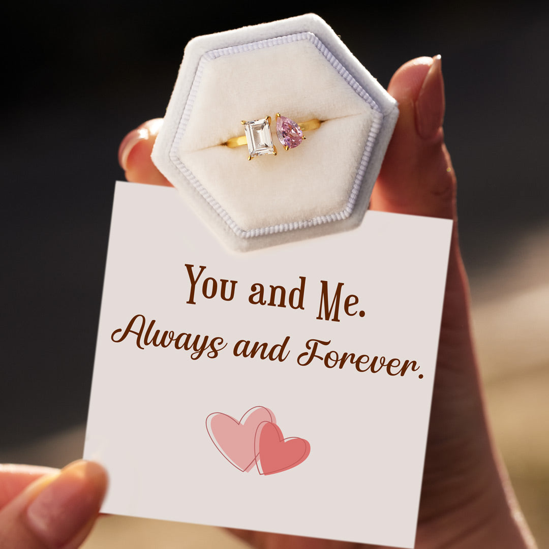 Always & Forever Two Birthstone Toi et Moi Ring