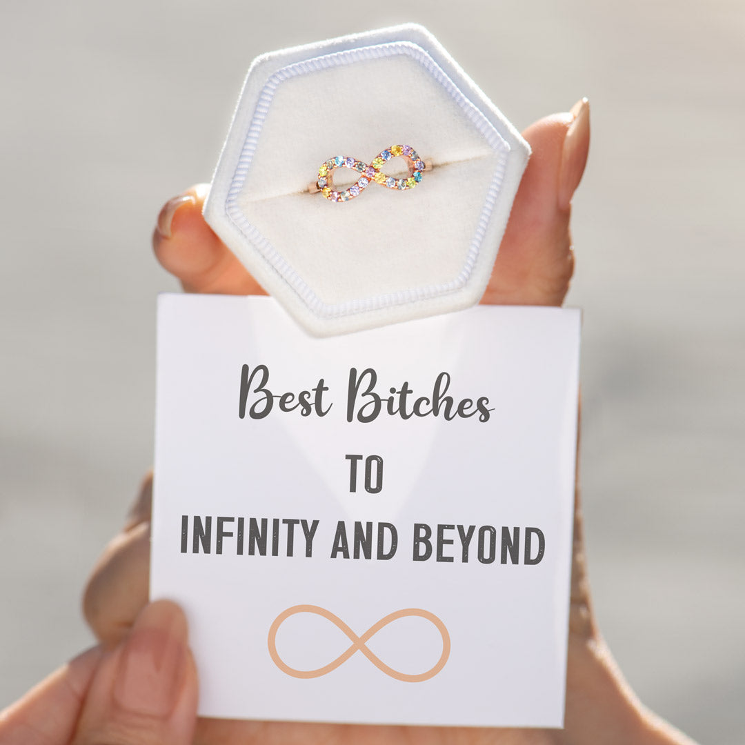 Best Biches To Infinity And Beyond Rainbow Infinity Ring