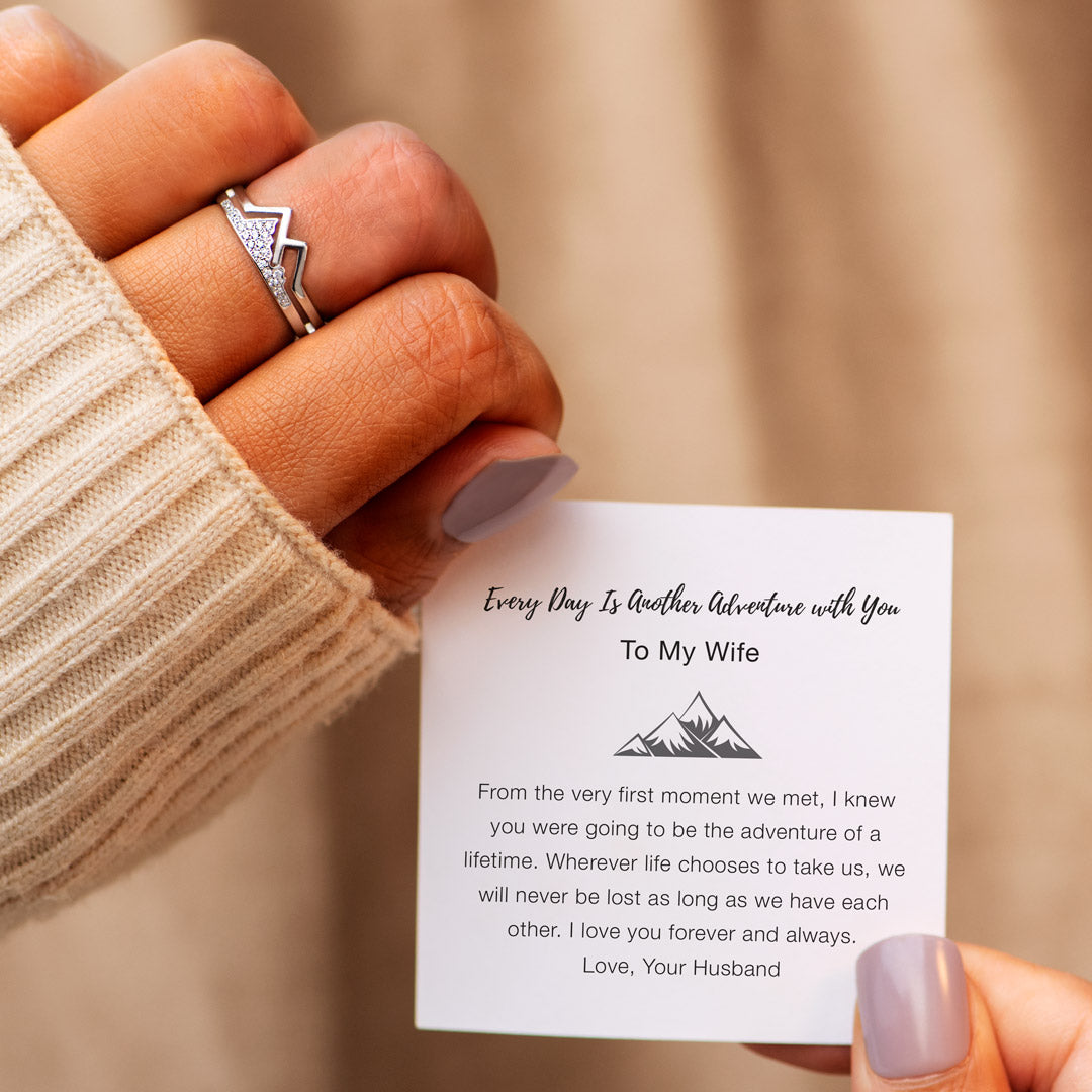 To My Wife Adventure Mountain Ring