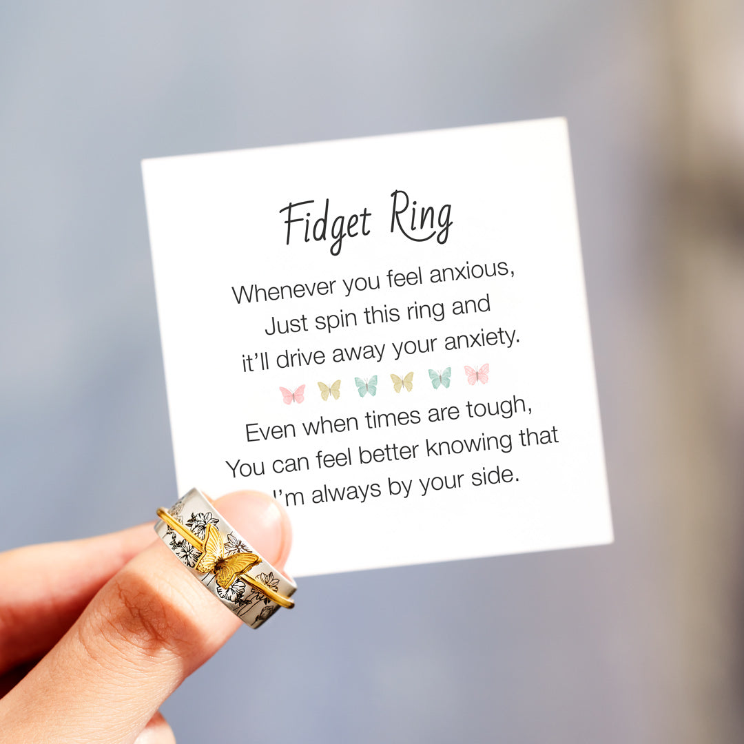 Spinning Butterfly Anxiety Fidget Ring