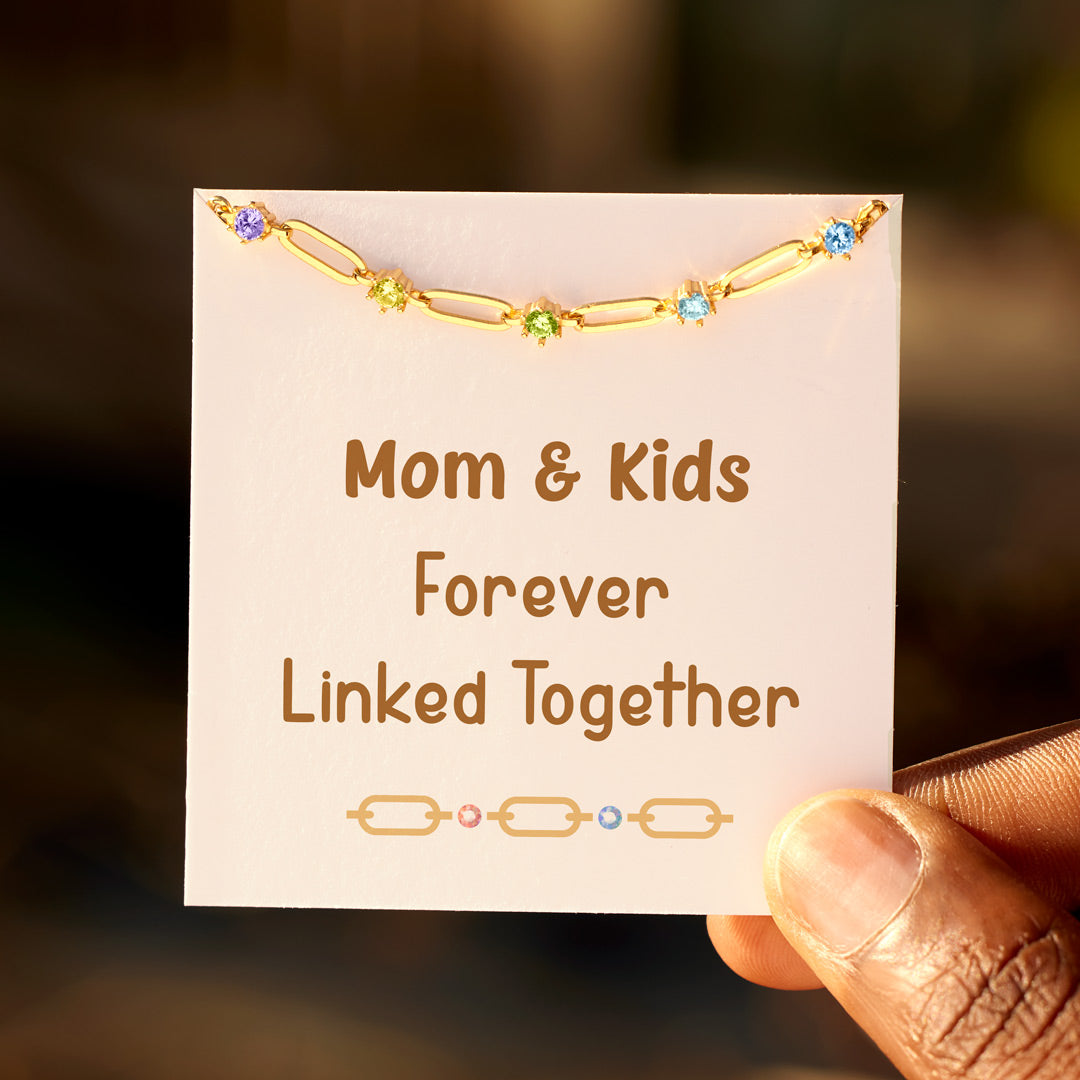 Forever Linked Together 1-6 Birthstone Chain Link Bracelet