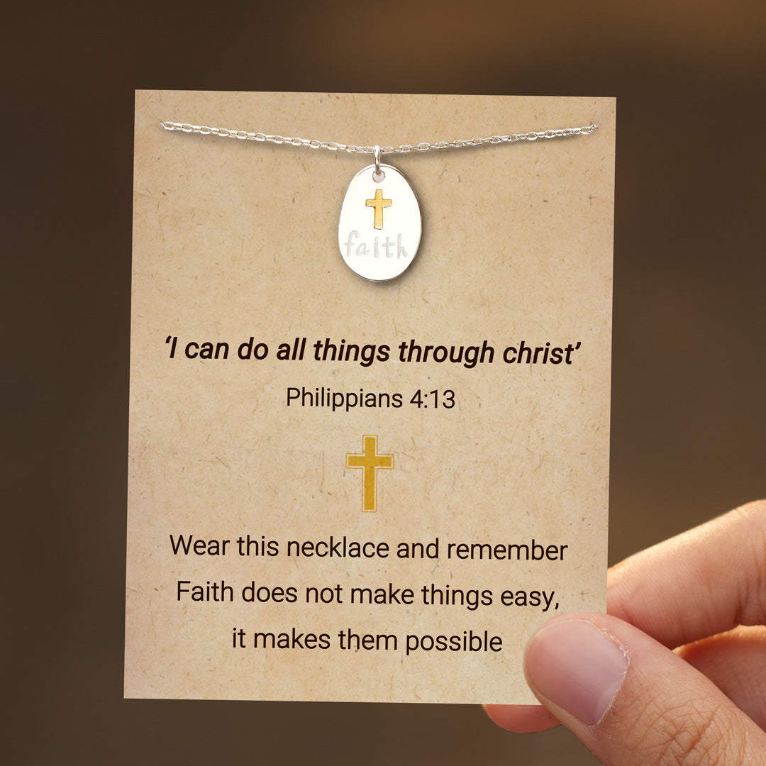 I Can Do All Things Through Christ Faith Pendant Necklace
