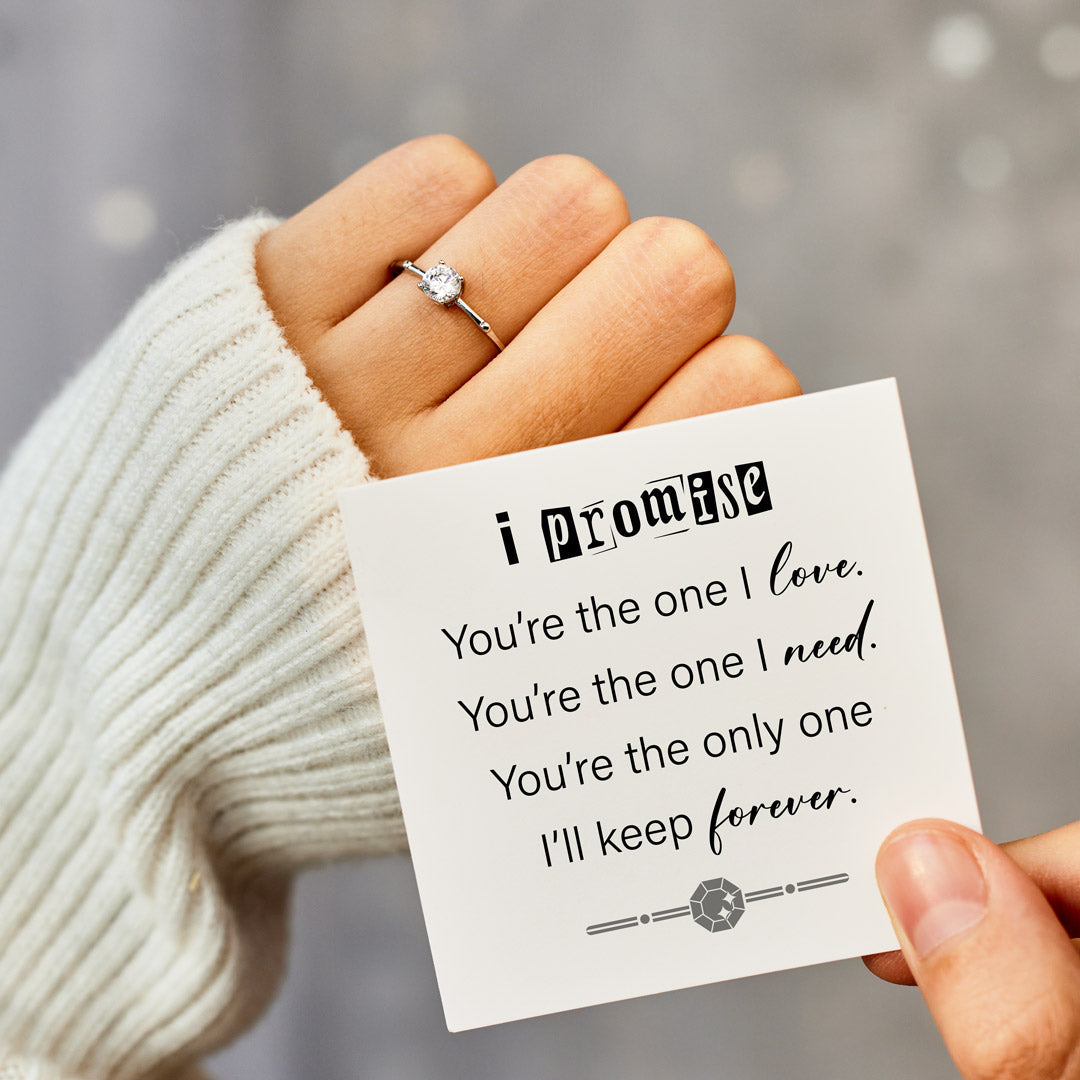 Keep You Forever Minimalist Round Cut Promise Ring