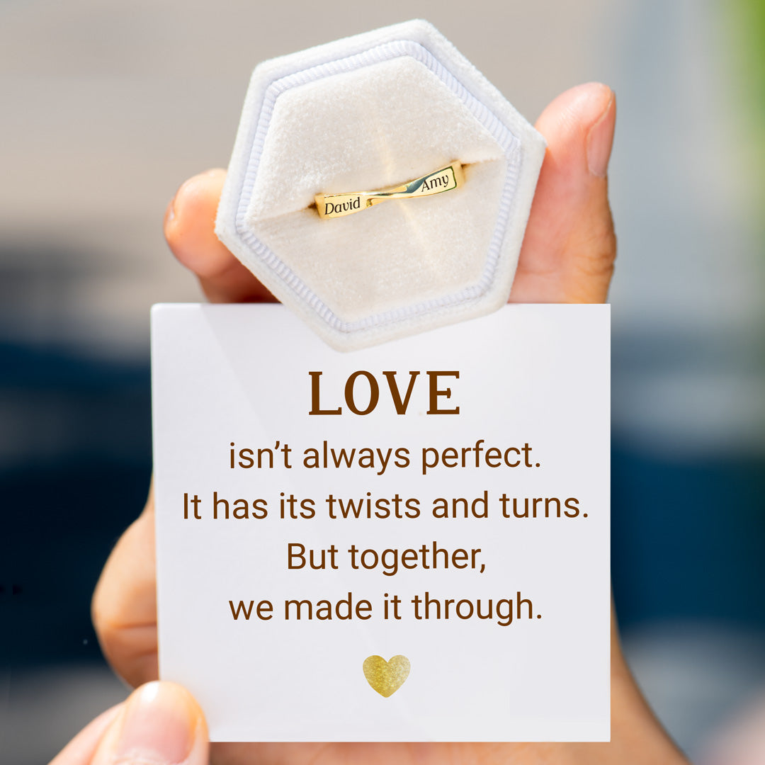 Together We Made It Through Twist Ring Band