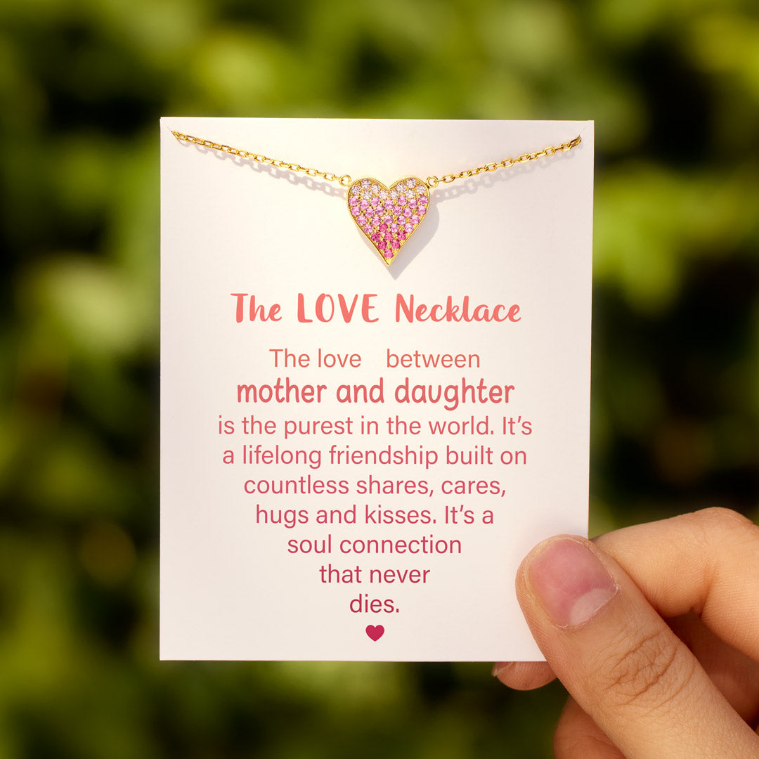 Mother Daughter The LOVE Necklace