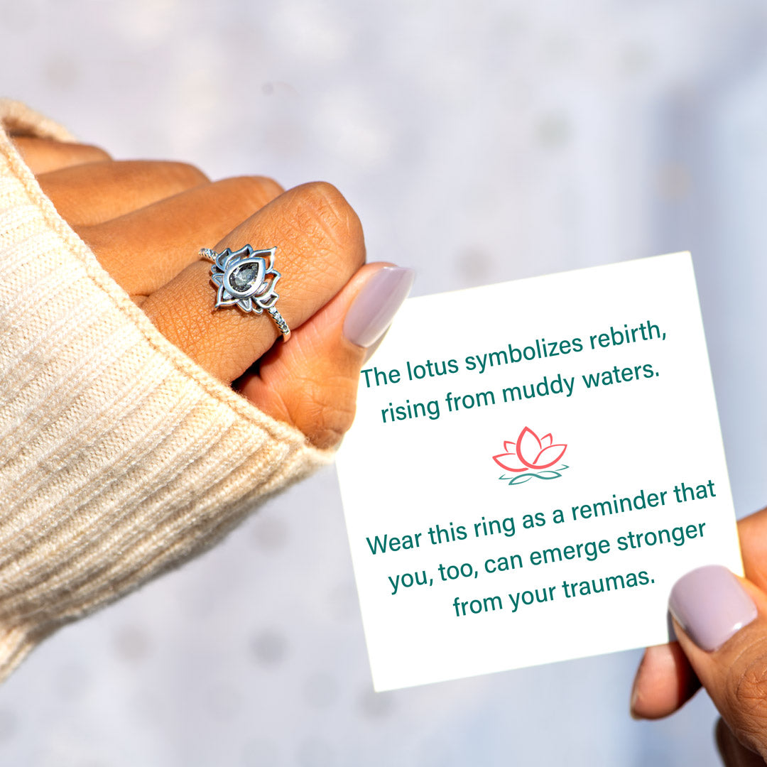 Fck My Trauma Lotus Ring