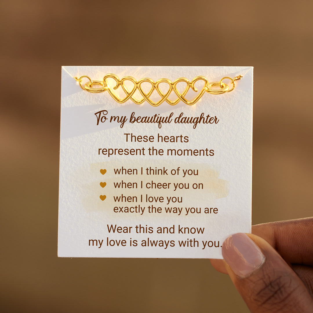 Love You The Way You Are Linked Hearts Bracelet