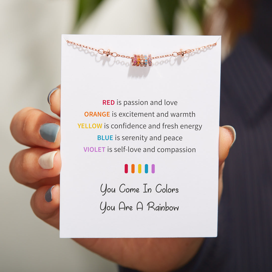 You Are A Rainbow Spacer Necklace