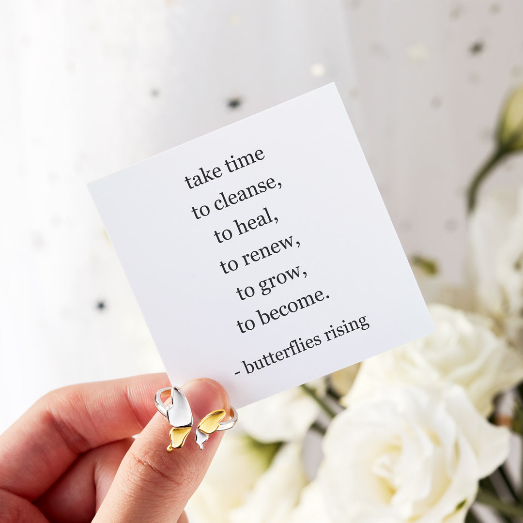 Butterflies Rising Two-Tone Butterfly Ring