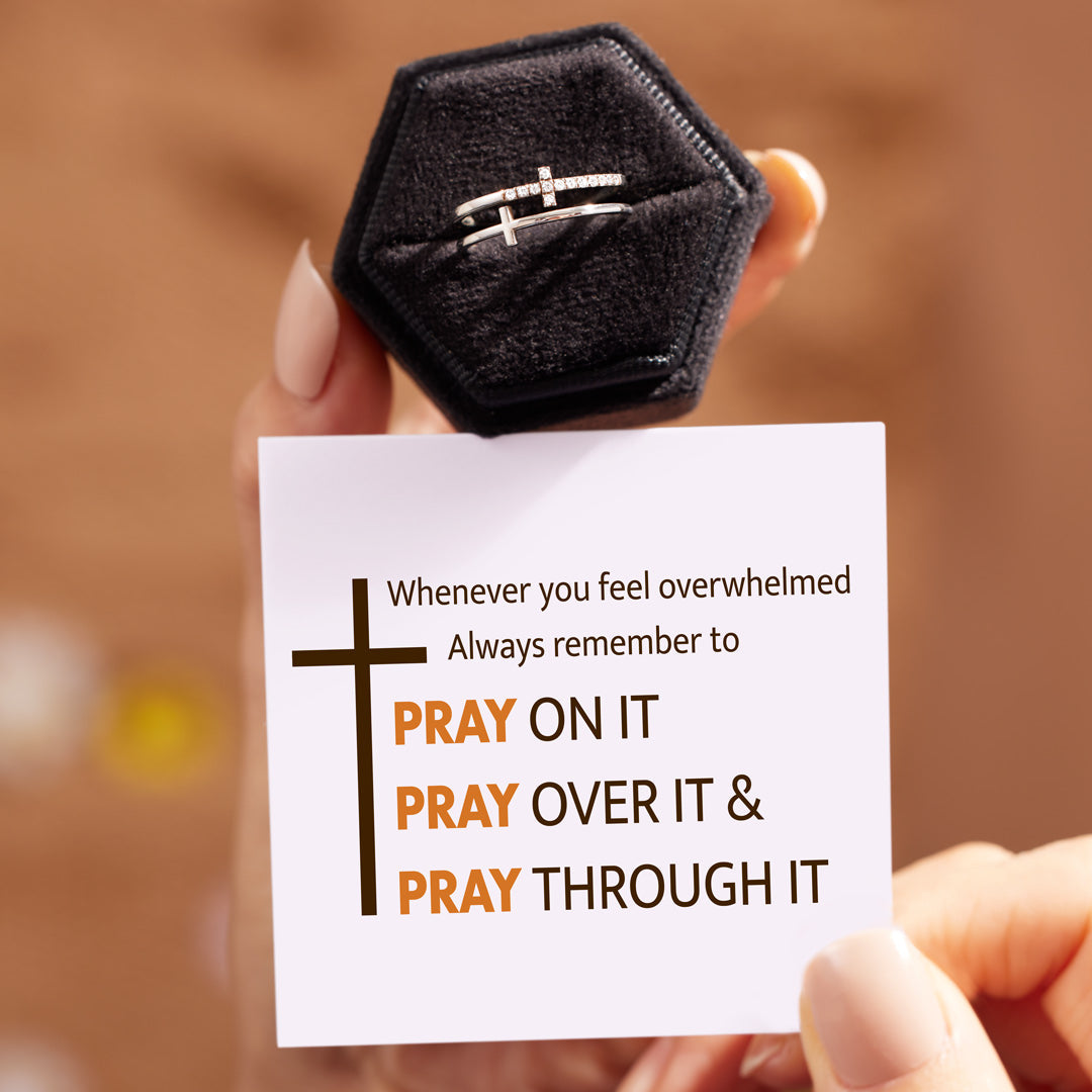 To My Daughter Pray Through It Double Cross Ring