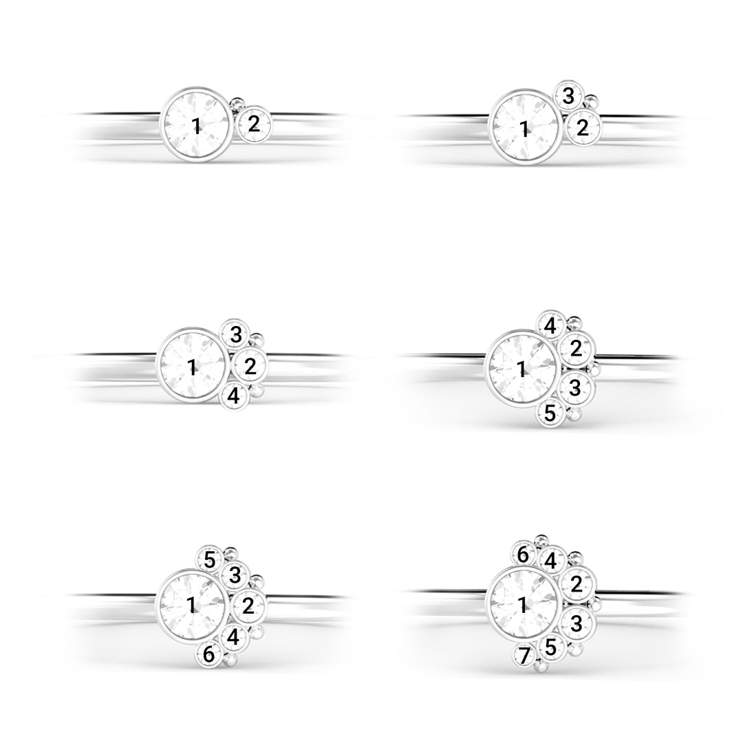 1-7 Birthstones Dots Mothers Ring-Specialized Mother’s day Gift