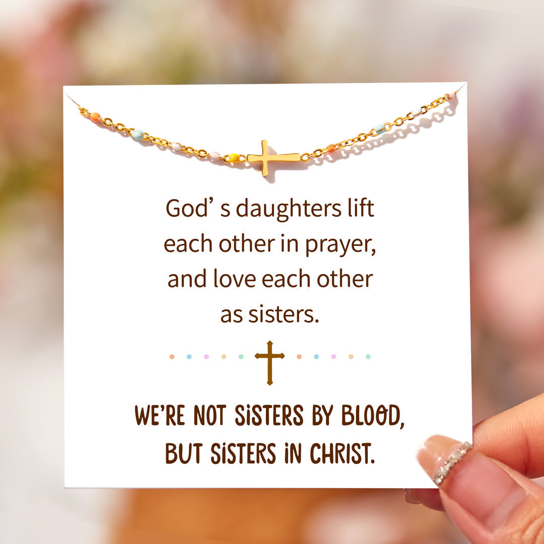 Sister In Christ Cross Bracelet